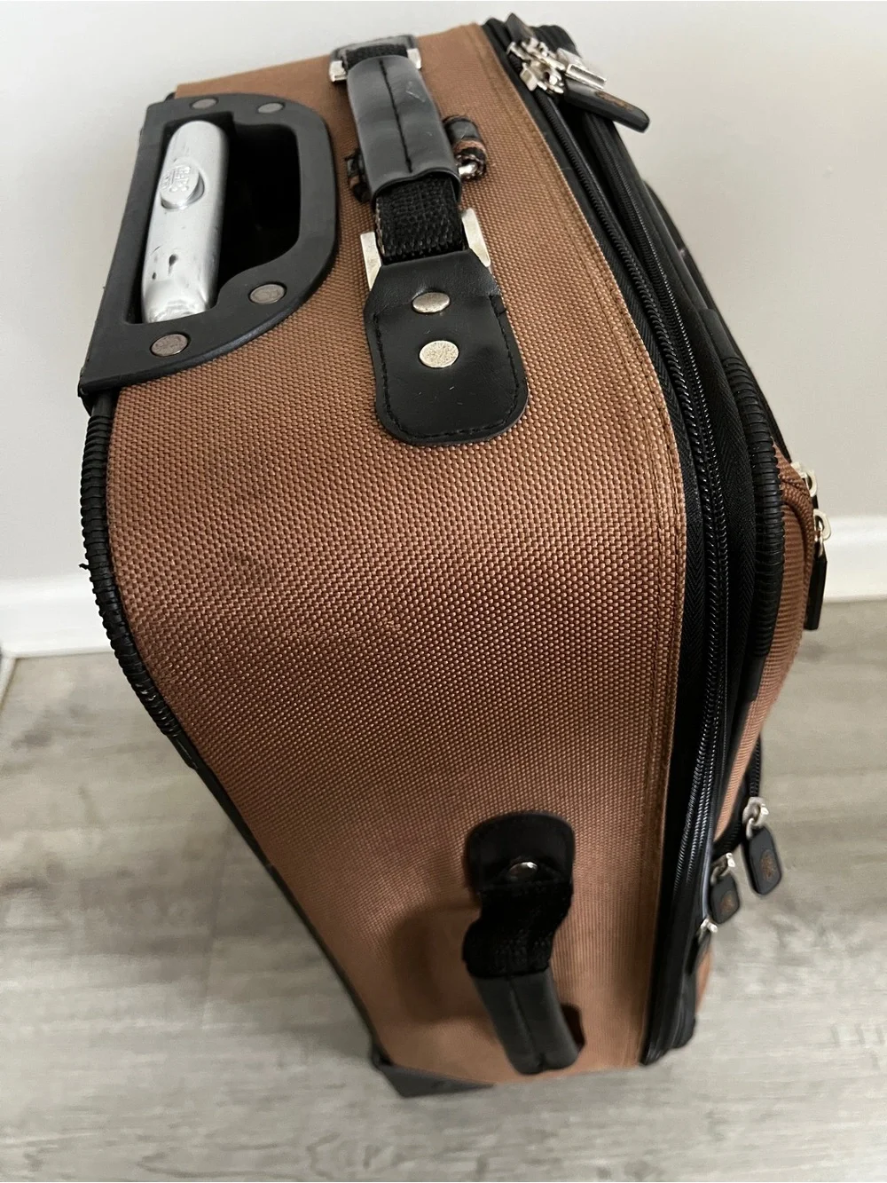 RARE Vintage Ralph Lauren Chaps Rolling Suitcase Luggage Tan